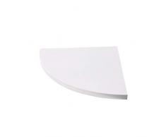 Yardwe Estante Flotante esquinero en Forma de Abanico Estante de Almacenamiento Estante esquinero de Madera estantería Decorativa de Pared estanterías Organizador (Blanco)