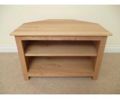 Mueble de esquina para televisor de madera de pino, con función de atril armario o, 750 mm con estante ajustable, ideal para el salón o sala de estar