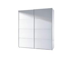 Habitdesign ARC180BO - Armario Dos Puertas correderas, Armario Dormitorio Acabado en Color Blanco Brillo, Medidas: 180 (Largo) x 200 (Alto) x 63 cm (Fondo)