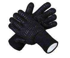 Guantes de Barbacoa,BBQ guantes con Forro de Algodón Guantes del Horno Resistente al Calor Hasta 500°C para Cocinar Hornear Asador al Aire Libre Herramientas de Chimenea Uso