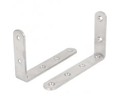Sourcingmap – 125 mmx75mmx3 mm Corner Brace Ángulo recto soporte estante Soporta 2 pcs