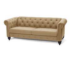 SLAAP Sofa & Chaise - Sofá clásico Chester 2,5 plazas. Beige. EN Kit. Medidas: 206x84x78cm.