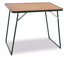 SOLENNY Mesa Plegable Multiusos para Jardín o Playa Tablero Durolac Madera de Alta Intensidad 80x60 cm para 2-4 Personas Color Madera y Verde Tejido lavable y Pies Estabilizadores para Mayor Seguridad