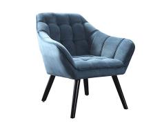 Adec - Olden, Sofa Individual de una Plaza, Sillon Descanso una 1 Persona, butaca Acabado Tejido Color Verde Aguamarina, Patas Negras, Medidas: 83 cm (Largo) x 75 cm (Ancho) x 77 cm (Alto)
