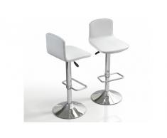 TABURETE REGULABLE VENTO - Asiento Foam Confort Nobel Blanco /Pata Cromado, (Varios colores disponibles)