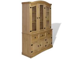 vidaXL Madera Maciza de Pino Mexicano Armario Aparador de Corona Range Marrón