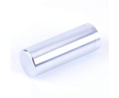 BDWY Aleación de Aluminio de la Chimenea portátil del Cigarrillo del Metal del Acero Inoxidable Cuadro Titular,Plata,120x45mm
