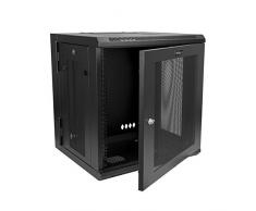 StarTech.com RK12WALHM - Armario Rack de servidores abisagrado de 12U para Montaje en Pared - con 17" DE Profundidad, Color Negro