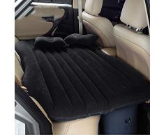 Colchón Inflable Coche SUV Multifuncional Plegable Cama Inflable para Asiento Trasero de Coche con Bomba de Aire Eléctrica + 2 Almohadas Sofá Hinchable con Inflador de Auto Negro