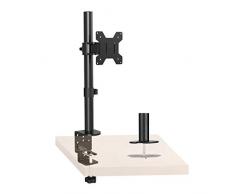 suptek Monitor de LCD de Brazo único y Completamente Ajustable Soporte de Escritorio Soporte para Escritorio de 13-27 Pantalla con ± 15 ° de inclinación, 360 ° de rotación-MAX VESA 100x100 MD6401