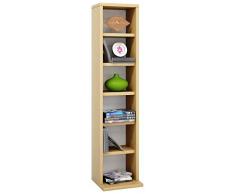 VCM 12053 Elementa - Estantería para CD (hasta 102 CD), madera de haya