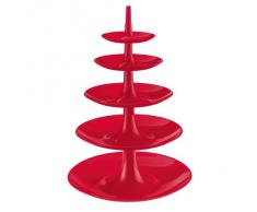 Koziol Babell- Frutero de 3 pisos, desmontable, talla única, Rojo