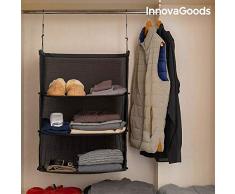 InnovaGoods | Estantería plegable de viaje | Organizador de maletas | Negro