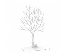 Soporte organizador para anillos, collares y accesorios con diseño de árbol con ciervo, torre organizadora decorativa