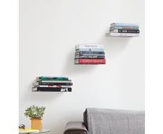 Umbra 330639-560 - Estante invisible, 3 unidades, color plata