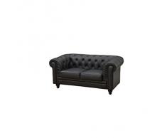 mueblespacio Sofa Chester 2 plazas Semi Piel - MSD15862617 - Negro