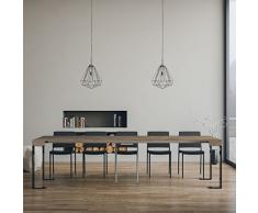 Itamoby Tecno 90 cm Consola Extensible, Paneles de nobilitato, Roble Naturaleza y Antracita, l.90 X P.40 X H.77