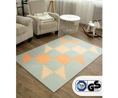 Hakuna Matte Gran Alfombra Puzzle para Niños 1,8x1,2m Elegante Alfombra Bebe para Gatear, Jugar y Yoga - Certificado EN-71, Sin Olor – 48 Piezas y 20 Bordes Empaque Caja de Cartón Reciclable