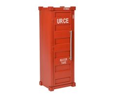 ts-ideen Unidad de Almacenamiento Armario Estante para CD DVD Diseño Contenedor Rojo 88 x 32 cm