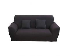 Hotniu Funda Sofa 2 Plazas, Fundas Elastica de Sofá, Fundas para Sofa Ajustables, Antideslizante Protector Cubre Sofa (Dos Plazas, Negro)