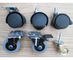 Ironmongery World® Rueda giratoria Ruedas silla de armario muebles mesa auxiliar con ruedas