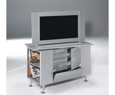 SZ Suarez Mueble TV Estilo Retro Color Gris Salon Mesa Auxiliar televisor contemporaneo 94x60x53