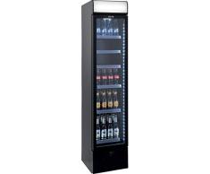 Frigorífico extra estrecho con ventilador de recirculación, enfriador de bebidas, vitrina, 6 rejillas de altura regulable, 195 cm de altura