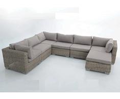 Sofa Modular Java. Compuesto por 3 módulos centrales, 1 Ottoman y 3 módulo rinconera