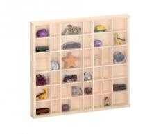 Zeller 12112 - Vitrina de coleccionista con cristal, madera de pino (45 x 4,5 x 40 cm), color natural