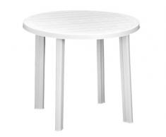 Fun Star 661830 - Mesa de comedor para exterior (plástico), color blanco