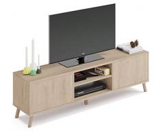 MUEBLES PITARCH Oslo Mueble TV, Aglomerado de partículas y melamina de Alta Densidad, Aurora, 50 x 160 x 40 cm