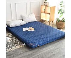 HAOCHI Tradicional Colchón De Baja Futón Japonés For Dormir Tatami Colchoneta Plegable Colchón Enrollable - Futón De Espuma De Memoria (Color : Blue, Size : 120x200cm)