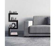 Relaxdays Estantería de Suelo con Diseño Retro, Madera MDF, Marrón, 30x30x74 cm