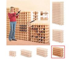 Sistema Botellero modular PRIMAVINO, máx. 24 botellas, pino natural, apilable / ampliable - alt. 54 x anch. 75 x pr. 22 cm