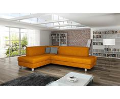 BMF Nuevo Stock - 2015 Model quot;loona - Azul Almohadas - Gris sofá en ángulo Cama - Izquierda Frente - Piel sintética Tela - Buen Precio.