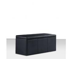 Baul universal tapizado en similpiel negra, medidas 90 x 40 x 40 cm