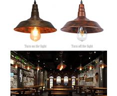 Sunsbell® Industrial Vintage Retro Loft pared de café de la barra de iluminación Luminaria Sconce colgante lámparas de techo lámparas de luz para las bombillas E27 Edison (Brown, bombilla no está incluido)