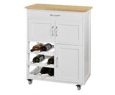 SoBuy FKW45-WN,Carrito de Cocina,estantería de Cocina,67x37x87cm,ES