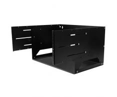 StarTech.com WALLSHELF4U - Armario Rack de Montaje en Pared (Estante Incorporado, Profundidad Ajustable 12-18") Color Negro
