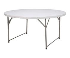 chiner - Mesa Redonda Plegable al Centro, 150 cm.