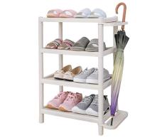 JJJJD Bastidor de Zapato Simple de múltiples Capas Estante de Almacenamiento de Paraguas Montaje de plástico Estante de Zapato Estante de Almacenamiento de residuos (Tamaño : B)