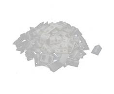 DealMux plástico Armario gabinete esquinero soportes 100pcs Blanca
