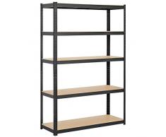 Yaheetech Estantería de Almacenaje Estante para Garaje Industrial 180 x 120 x 45cm Estante para Almacenamiento 5 Niveles