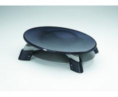 Fellowes - Soporte para Monitor giratorio para ordenador de Sobremesa, Ajustable a 3 Alturas - Coloca la Pantalla a una Altura cómoda para Evitar molestias en Cuello y Espalda - Certificación FIRA. Color Grafito