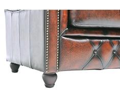 Chesterfield Showroom - Chesterfield Original Sofá - 2+3 plazas - Este sofa esta hecho completamente a mano - Marrón envejecido