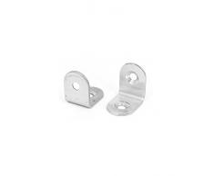 Muebles 20 x 15 mm soporte de balda hangrails escuadras ángulo 50 piezas