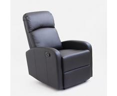 Astan Hogar Sillón Relax con Reclinación Manual, Tapizado en PU Anti-Cuarteo, Modelo Premium AH-AR30600NG