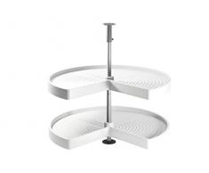 Esquina del gabinete base de carrusel 3/4 SET Ø810mm Blanco