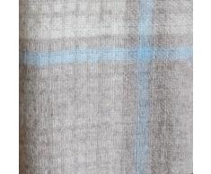 Suave y Ligero Manta de Sofá/ Cama MOSAIC - 100% Lana Merino - 140 x 200cm, Azul