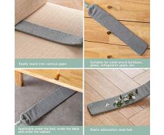 Roebii Cepillo Plano Largo y Flexible, Cabezal Plano Cepillo de Limpieza no Tejido Plumero Extensible de Microfibra con Barra de extensión, para sofá, electrodomésticos, Borde Inferior de Repuesto